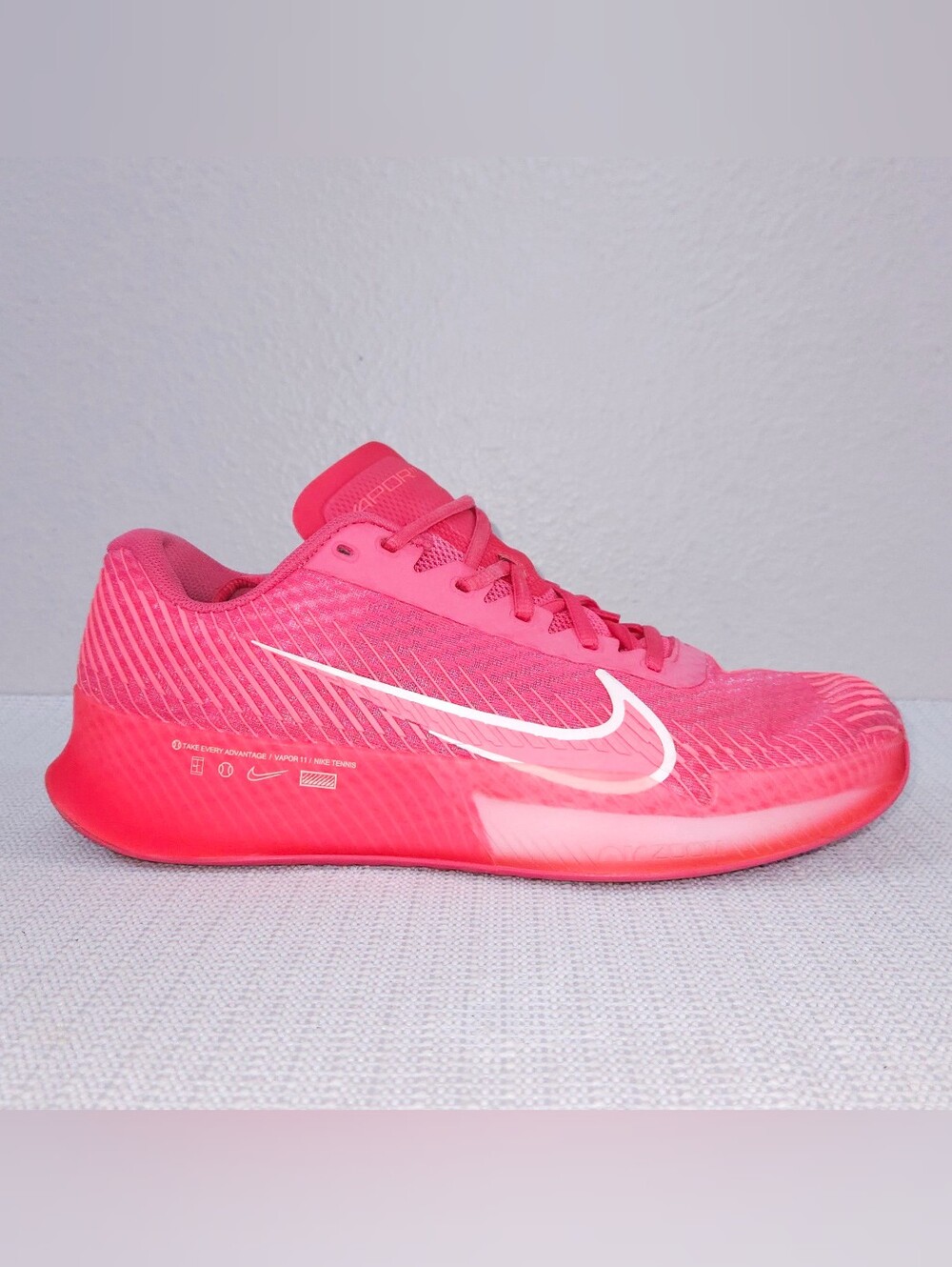 NIKE Court Air Zoom Vapor 11 Tennis Shoes Pink US 10